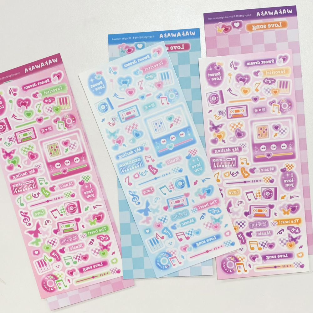スクラップブック音楽装飾ステッカー韓国 DIY 電話荷物オー - Glitter Vinyl Roll のレビューと価格