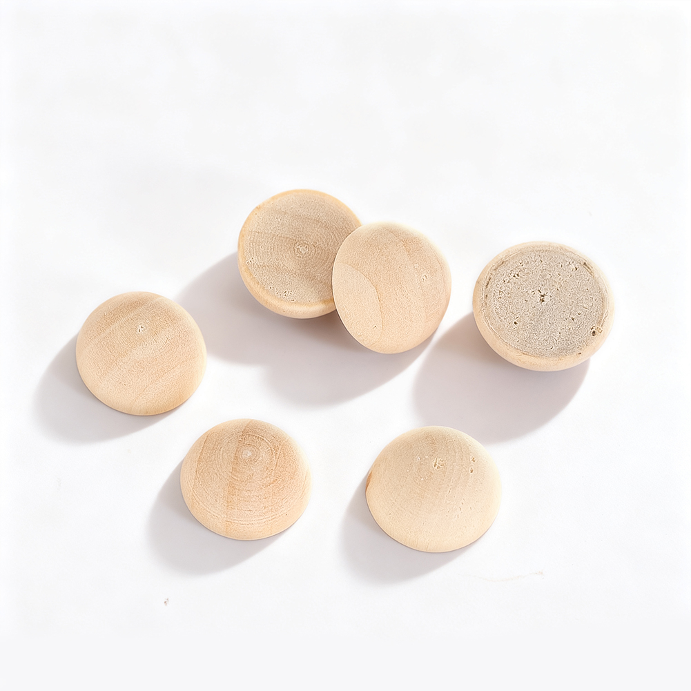 100/150/200個 15mm ハーフウッドボール 未仕 - Craft Embellishment のレビューと価格