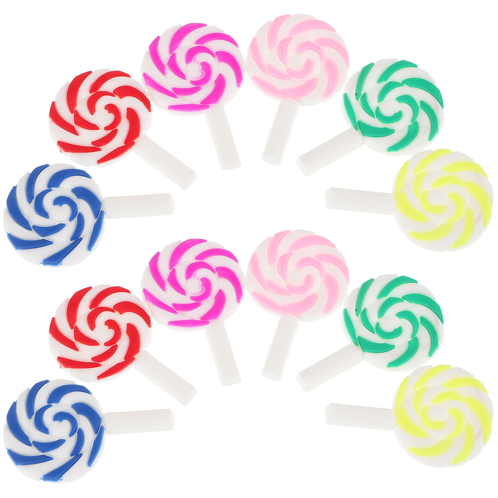 36 個の鮮やかなレインボーロリポップクラフト装飾品ポリマー - Craft Embellishment のレビューと価格
